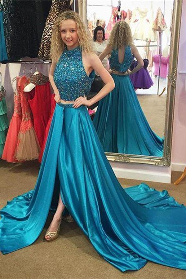 Pool Long Prom Dress
